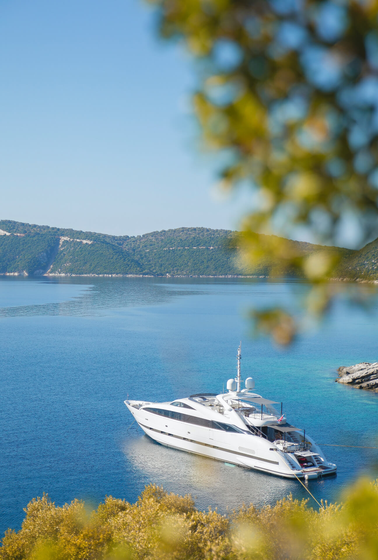 Yacht on the ocean