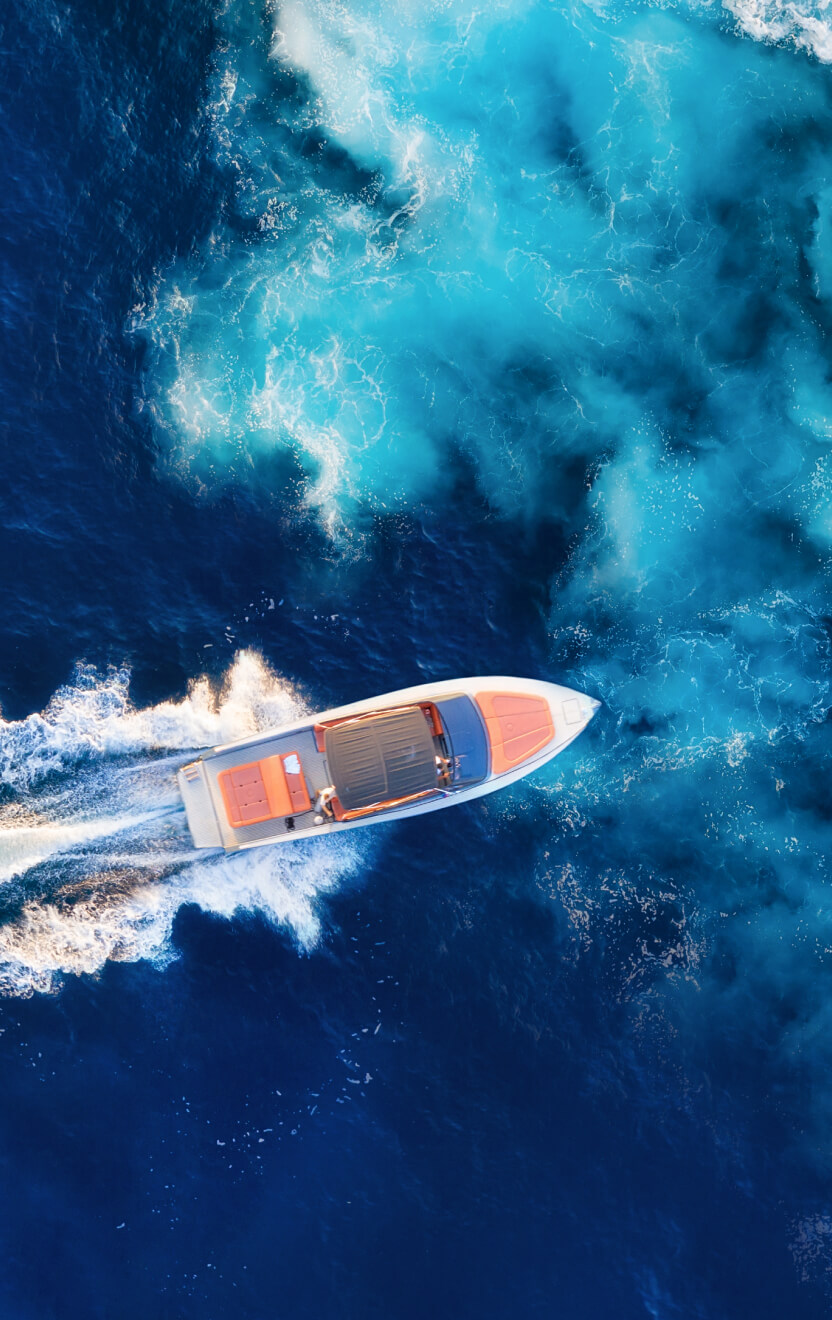 Yacht on the ocean